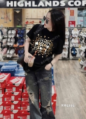 ÁO PHÔNG MOSCHINO CỘC TAY NỮ SẴN (SALE 60k)
