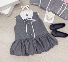VÁY KẺ XÁM MINMIN CHO BÉ GÁI