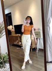 SET BỘ NỮ THÊU NƠ ÁO MIX QUẦN DÀI REN GẤU SẴN (SALE 99k)