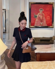 VÁY THAN CỔ ĐỎ THÊU TIM NỮ (LOẠI ĐẮT) SẴN (XẢ 89k)
