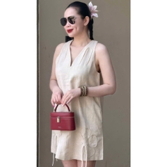 VÁY LI-EN HOA VIỀN HAI LỚP NỮ
