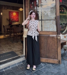 SET ÁO BE  CHẤM BI QUẦN ĐŨI NỮ