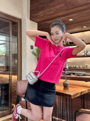 ÁO ZIP CỘC HỒNG THÊU NGỰA NỮ SẴN