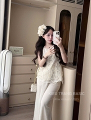 SET ÁO REN SN QUẦN SUÔNG NỮ SẴN