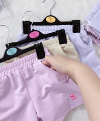 SET 3 QUẦN ĐÙI PASTEL TÍM BÉ GÁI SẴN