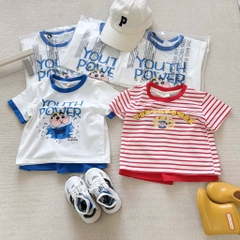 SET 2 BỘ VIỀN XANH ĐỎ KẺ YOUNG POWER BÉ TRAI GÁI