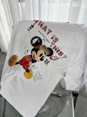 ÁO PHÔNG DISNEY TRẮNG CỘC TAY NỮ SẴN