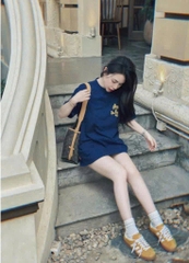 ÁO PHÔNG CỘC ACME XANH THAN MẸ CON