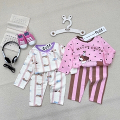 SET 2 BỘ DÀI TÍM HAPPY PUPPY CHO BÉ GÁI