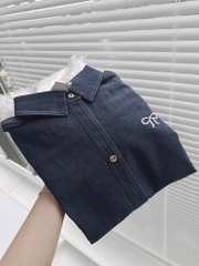 SET ÁO DENIM PHỐI SHORT TRẮNG NỮ