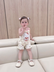 SET 2 BỘ HOA NHÍ VIỀN REN BÉ GÁI