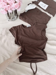 SET CHÂN VÁY ÁO DÚT LƯNG SAU NỮ