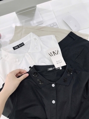 SET POLO ĐÍNH HOA MIX SHORT LI TRƯỚC NỮ SẴN