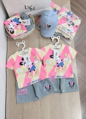 SET CHUỘT MICKEY DISNEY CỰC CHẤT KÈM MŨ BÉ GÁI(XẢ 75k)