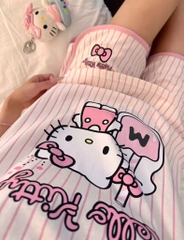 SET HỒNG KẺ MÈO KITTY NỮ