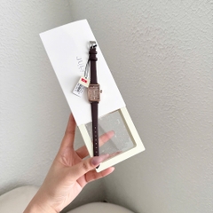 PHỤ KIỆN - ĐỒNG HỒ MẶT VUÔNG TONE NÂU ĐẬM