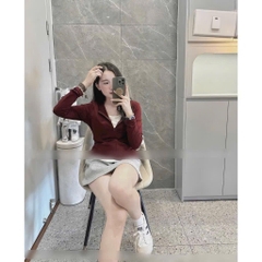 ÁO PHỐI CHUN SƯỜN 2 LỚP NỮ THU ĐÔNG SẴN (SALE 69k)