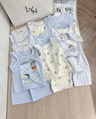 SET 3 BỘ BA LỖ TONE XANH BÉ TRAI (SALE 99k)