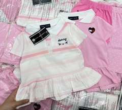 SET 2 BỘ BABYDOLL QUẦN LEGGING THÊU TONE HỒNG BÉ GÁI SẴN (SALE 130k)