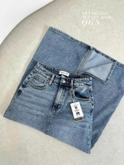 CHÂN VÁY JEAN NỮ WHOAU XẺ SAU DÁNG DÀI SẴN(SALE 149k)