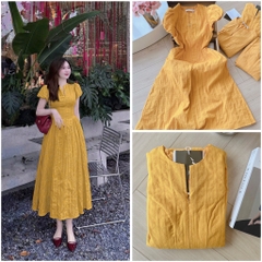 VÁY VÀNG HAI LỚP XẺ TRƯỚC NỮ
