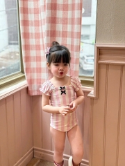 SET BIKINI KẺ HỒNG BÉ GÁI