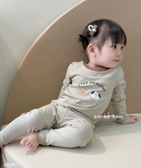 SET 2 BỘ DÀI TÂY TONE NÂU BE CHO BÉ TRAI BÉ GÁI