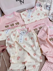 SET 2 BỘ GẤU CARO DÀI BÉ GÁI SẴN