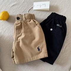 QUẦN KAKI SHORT CẠP CHUN MMY 4M THÊU POLO BÉ TRAIBÉ GÁI ( xả 29k)