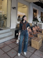 QUẦN JEAN NỮ SUÔNG RÁCH TÚI SAU SẴN (XẢ 79K )