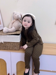 SET BỘ ZIP DÀI CHẤM BI 3 MÀU BÉ GÁI(XẢ 55k)