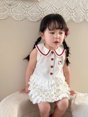 VÁY POLO BÉ GÁI PHỐI BÈO TẦNG SẴN