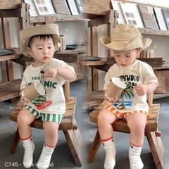 SET 2 BỘ HÈ SIÊU XINH DỪA DƯA HẤU BÉ TRAI