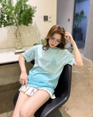 ÁO PHÔNG MLB XANH PASTEL NỮ