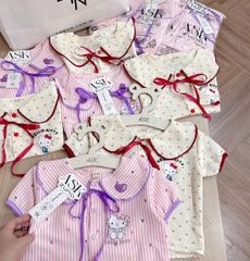 SET 2 BỘ BÈO BÈO CHẤM BI TÍM BE BÉ GÁI
