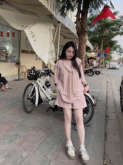 SET BỘ ÁO PHÔNG QUẦN ĐÙI 3 MÀU KÈM KHĂN NỮ