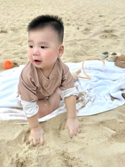 ĐỒ BƠI BỘ BƠI XUẤT HÀN NÂU KẺ BÉ TRAI SẴN (SALE 35k)