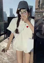 ÁO PHÔNG THÊU TIM 3M ( xả 69k)