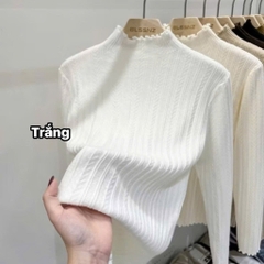 ÁO LEN GÂN CỔ LƯỢN SÓNG NỮ THU ĐÔNG