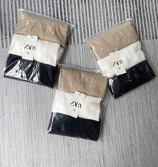 SET 3 ÁO DÀI TAY CỔ TRÒN TRƠN ĐEN TRẮNG BE NỮ THU ĐÔNG SẴN