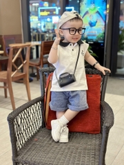 SET ÁO BA LỖ QUẦN BÒ BÉ TRAI ( xả 69k )