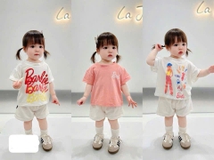 SET 3 ÁO BARBIE TONE TRẮNG HỒNG BÉ GÁI