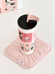 ĐỒ GIA DỤNG - LY GIỮ NHIỆT STARB MÀU HỒNG TÍM SNOOPY
