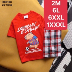 SET ÁO PHỒNG QUẦN KẺ CARO BÉ TRAI