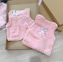 ÁO GILE HỒNG THÊU 2 MẶT CHO BÉ SẴN