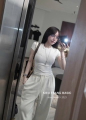 ÁO ZIP THÊU BAD MÀU TRẮNG KEM NỮ