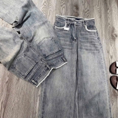 QUẦN JEAN NỮ SUÔNG VIỀN REN