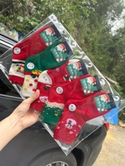 ĐỒ LÓT - SET 10 ĐÔI TẤT NOEL MERRY CHRISTMAS BÉ TRAI BÉ GÁI