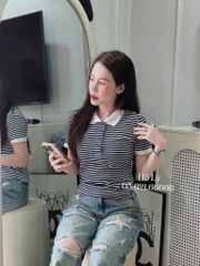 ÁO POLO LACOSTE THÊU CÁ SẤU KẺ NỮ