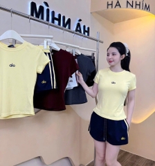 SET BỘ ALO ÁO THUN VÀNG QUẦN ĐÙI NỮ